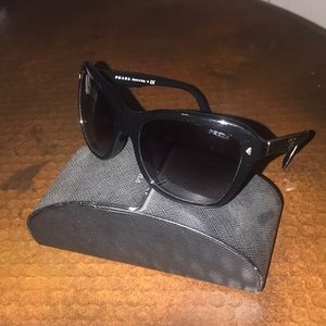 Prada Black Polarized Sunglasses